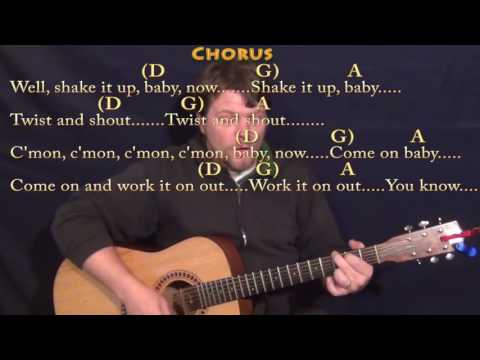 Twist and Shout (The Beatles) Guitar Cover Lesson with Chords/Lyrics - D G A