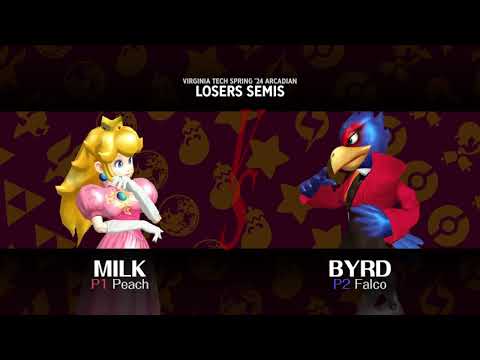 VT Spring 2024 Arcadian - Losers Semis - Milk (Peach) vs Byrd (Falco)