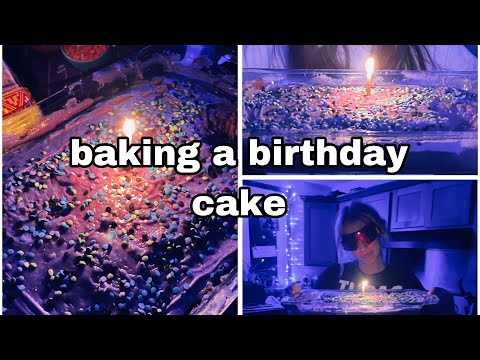 Baking a birthday cake (happy birthday kole)