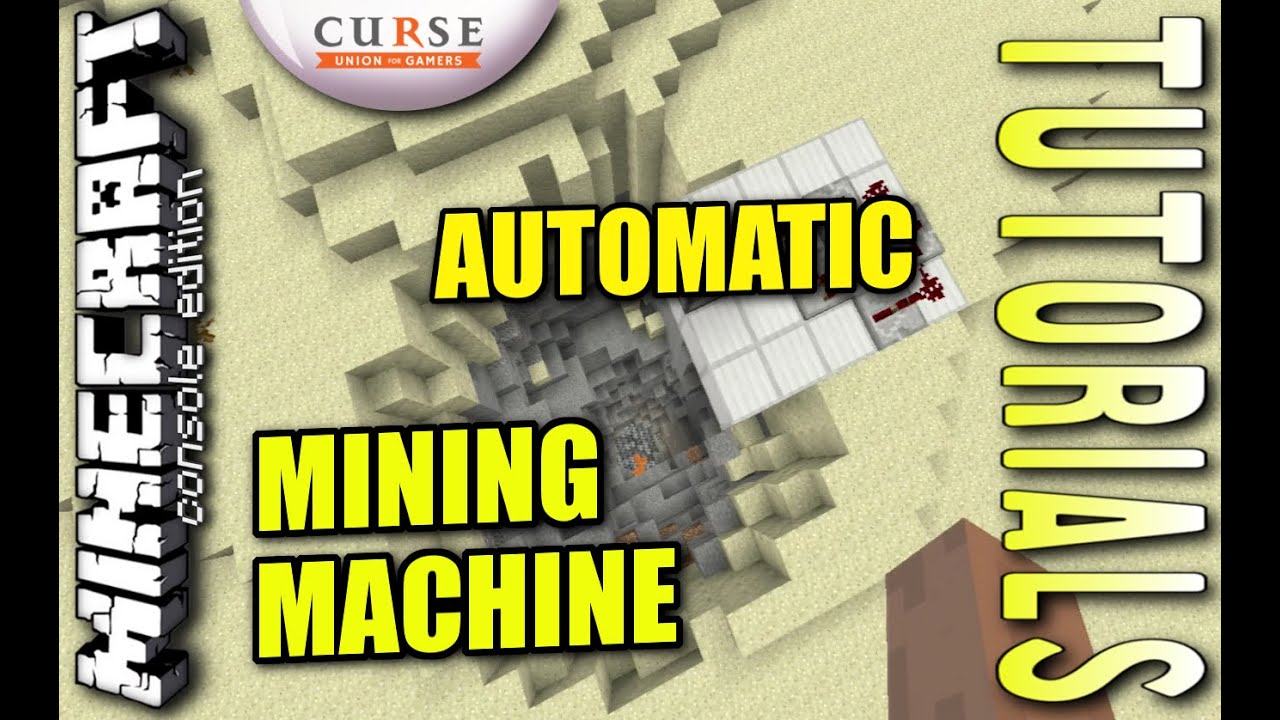 MINECRAFT - PS3 - AUTOMATIC MINING MACHINE - HOW TO - TUTORIAL ( PS4 / XBOX / PC ) WII