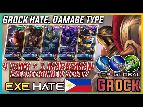 4 Tank 1 Marksman Execration New Strat, Hate GROCK | Top Global Player
