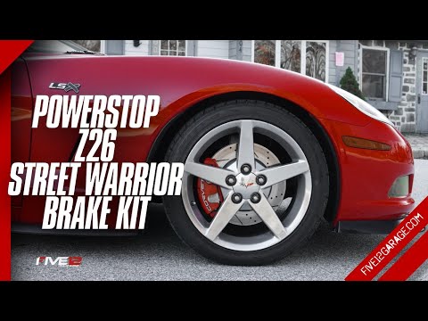 NO MORE BRAKE DUST! Powerstop Z26 Street Warrior Brake Pads Rotors | C6 Corvette INSTALLED