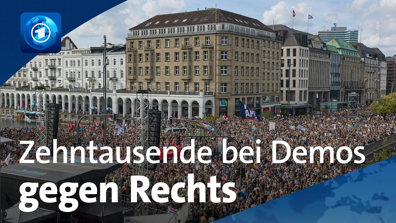 Zehntausende Menschen bei bundesweiten Demos gegen Rechtsextremismus
