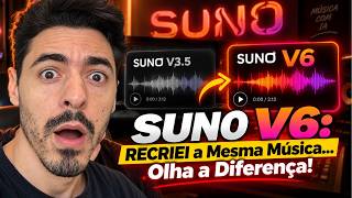 SUNO V6: REFIZ A MESMA MÚSICA GERADA no SUNO ANTIGO V3.5 agora na versão SUNO V6 e me surpreendi