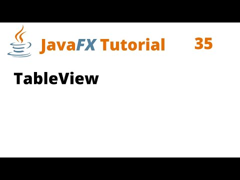JavaFX Tutorial 35 - TableView