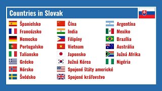 Countries in Slovak