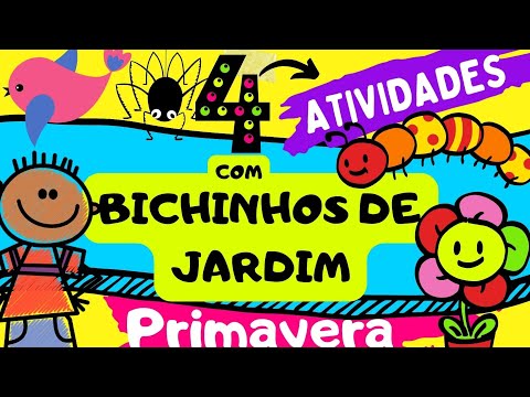 ✔4 Atividades de Arte com Bichinhos de Jardim Parte 2 | Primavera | Educação Infantil |❤🌼🌷🌻