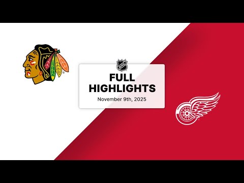 NHL Highlights | Blackhawks vs. Red Wings | November 09, 2025