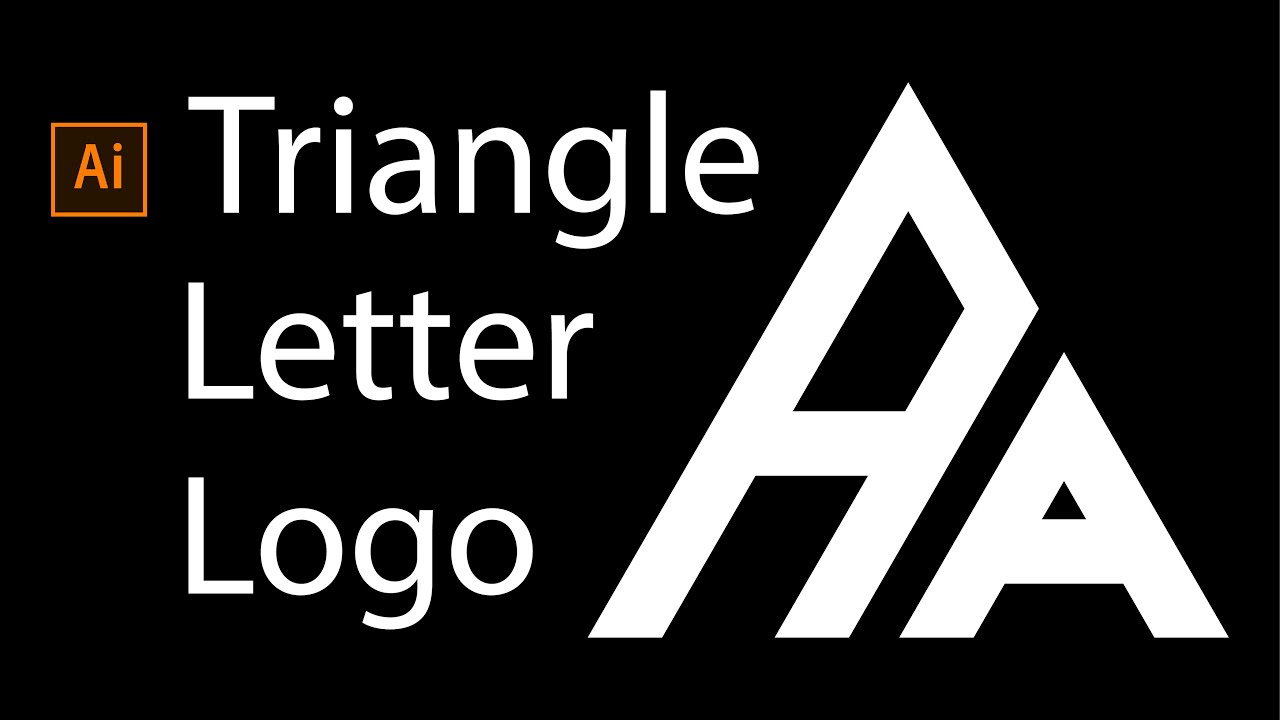 Triangle A letter Logo Design Tutorial in Adobe Illustrator cc