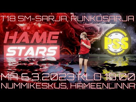 T18 HÄME STARS vs.  PSS. SM-sarja, runkosarja. 6.3.2023 Nummikeskus, Hämeenlinna