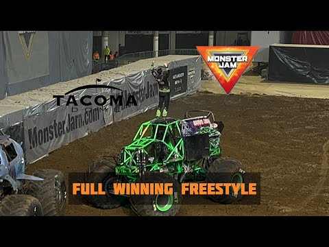 WINNING Grave Digger (Weston Anderson) Freestyle Show 5 - Monster Jam Tacoma, WA 2025