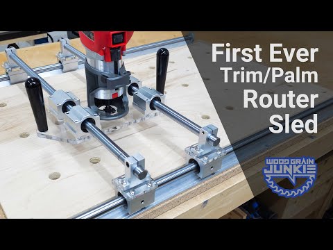 First Ever Trim/Palm Router Sled to Flatten Boards