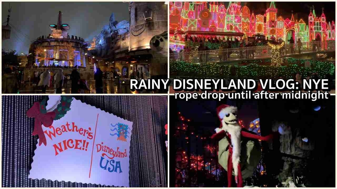 RAINY Disneyland vlog - rope drop, new years eve fireworks, lightning lanes