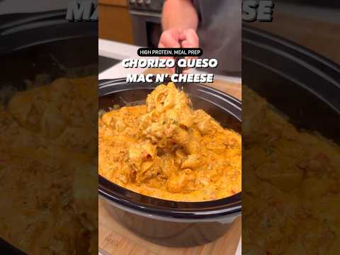 Macro-friendly, High Protein Chorizo Queso Mac N’ Cheese