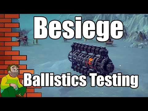 Besiege Ballistic Experiments - A Functional DIY Cannon In Besiege... That's Madness!!!