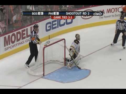 Bruins vs Flyers shootout  - 10-22-2009