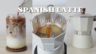 How to make iced coffee with moka pot / Spanish latte l Home cafe EP.34