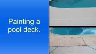 Pool deck painting.