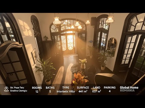📍 Cismigiu Garden | 12 Rooms Interbelic Villa - Surface 441 Sqm - Land 637Sqm | Global Home Ro