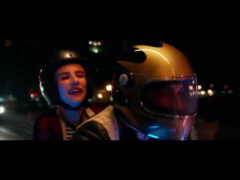 Nerve 2016 official trailer frame with neon UI overlays over New York streets
