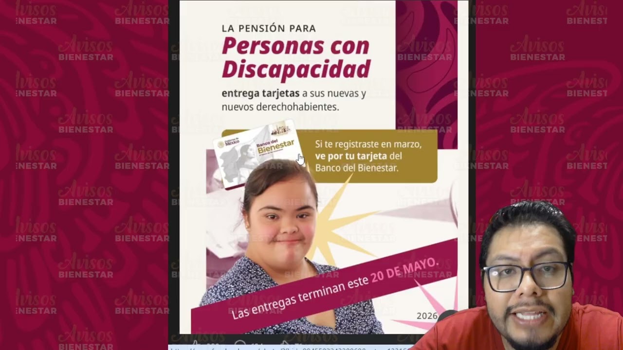 ¡ENTREGA DE TARJETAS! último día para registrados en marzo pensió de discapacidad
