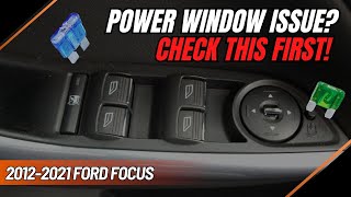 Ford Focus Power Window Issue? This Fuse Might Be the Problem! 🛠