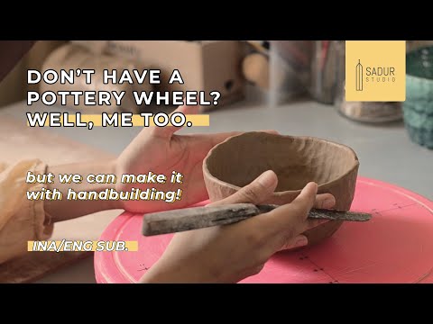 How to Make a Perfect Ceramic Bowl Without a Pottery Wheel at Home!🍜 | Handbuilding Pottery Tutorial