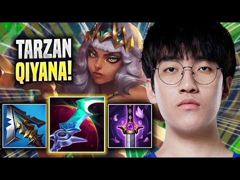 TARZAN DESTROYING WITH QIYANA! - LNG Tarzan Plays Qiyana JUNGLE vs Nidalee! | Season 2022