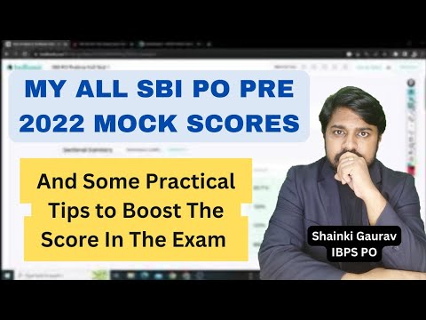 My All Sbi Po Pre Mock Score And Exam Attempt Strategy #sbi #sbipo2022 #sbipopre #ibps
