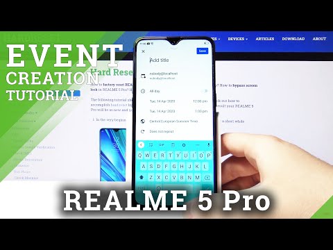 How to Add Event to Calendar in Realme 5 Pro - Activate Callendar Notifications