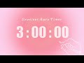 3 Hour Silent Study Timer Soft Alarm Only Pink Aesthetic ADHD Friendly