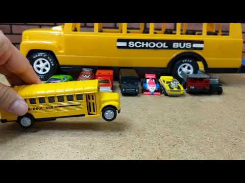 School Bus Toy in Play Doh Cars Video for Kids | Wali Creation Video