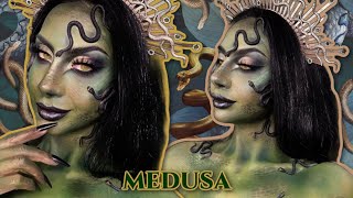 MEDUSA HALLOWEEN MAKEUP LOOK 🐍