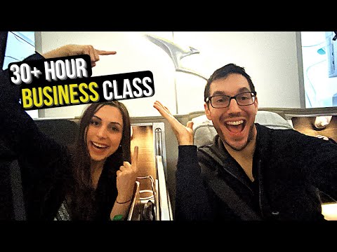 Qantas BUSINESS CLASS 787 - So IMPRESSED | Longest DAY OF TRAVEL EVER [Travel Day Vlog Part 2]