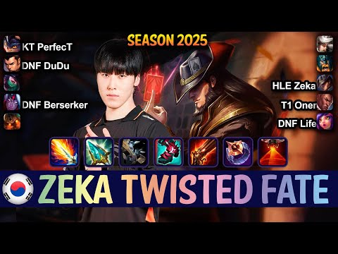 HLE Zeka TWISTED FATE vs AKALI Mid - Patch 25.10 KR Ranked | lolrec