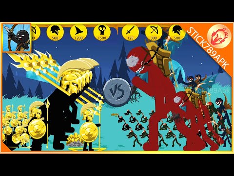 KAI RIDER GIANT LEADER Vs MEGA GOLDEN GRIFFON GIANT | Stick War: Legacy mod gameplay | Stick789Apk