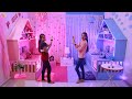 2 Sisters ️ BedRoom Makeover On Her Choice Pink Blue Most Beautiful Love Fun