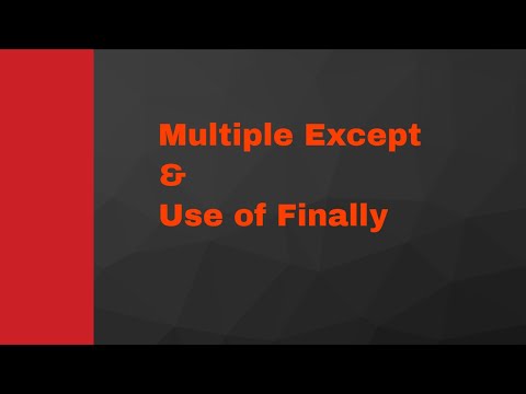 Python Tutorial Try With Multiple Exceptfinally Keywordexception Handling With Example
