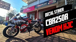 DECAL STICKER MOTOBLAST HONDA CBR250RR LIVERY VENOM HJC LAMINASI SUPERGLOSS