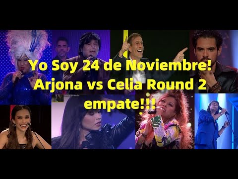 Yo soy: Grandes Batallas 24 Noviembre resumen comentario! Ricardo Arjona vs Celia Cruz, otro empate!