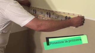 Montaje de cenefas decorativas de vinilo autoadhesivo HD