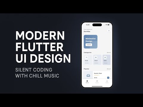 Modern Flutter UI Design 2025 | Silent Coding with Chill Music | Flutter UI Speed Build