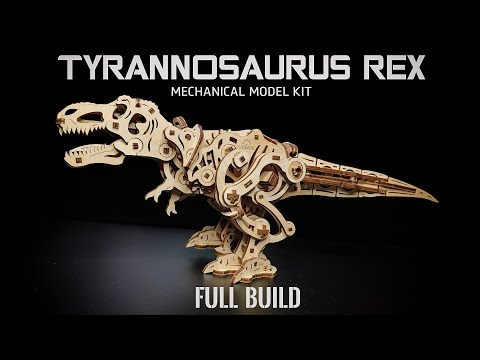 Assembly Movable Dinosaur Out of Wood | Tyrannosaurus Rex Ugears Model Kit | Speed Build | ASMR