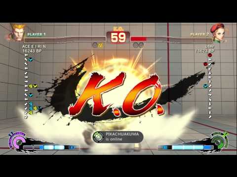 ACE・EIRIN [Guile] vs utmr [Cammy] SSF4 Japanese Online Ranked Matches - TRUE-HD