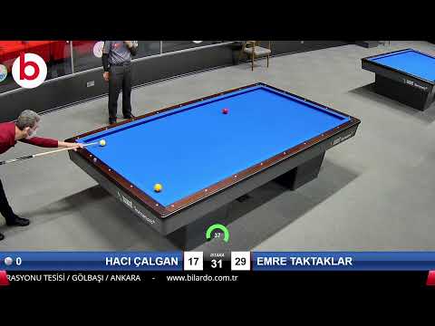 HACI ÇALGAN & EMRE TAKTAKLAR Bilardo Maçı - 2022 ERKEKLER 1.ETAP-6.TUR