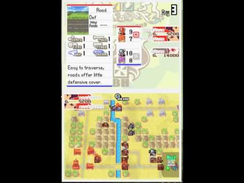 Advance Wars Dual Strike Walkthrough: Hard Campaign Mission 05 pt1