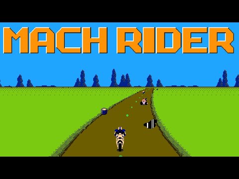 Mach Rider (Famicom / NES, 1985) — Fighting, Endurance, and Solo Courses Session 🏍️💣🛣️