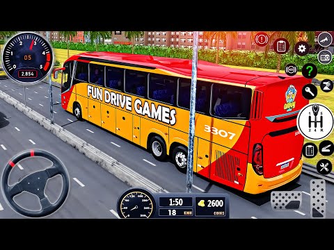 Offroad Bus Drive Simulator 3D - Real City Euro Coach Bus Driving 2024 - Android GamePlay