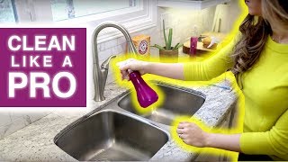 CLEAN LIKE A PRO: Cleaning the Kitchen Sink!