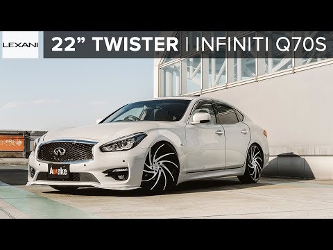 Infiniti Q70s on 22" Twister Lexani Wheels Machine and Black Finish